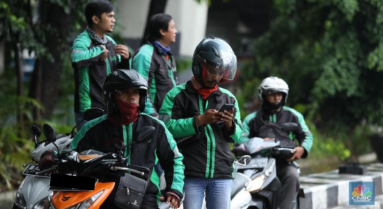 Foto Sejumlah Drivers Ojol.