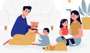 Ilustrasi keluarga sejahtera. (freepik.com/pikisuperstar)