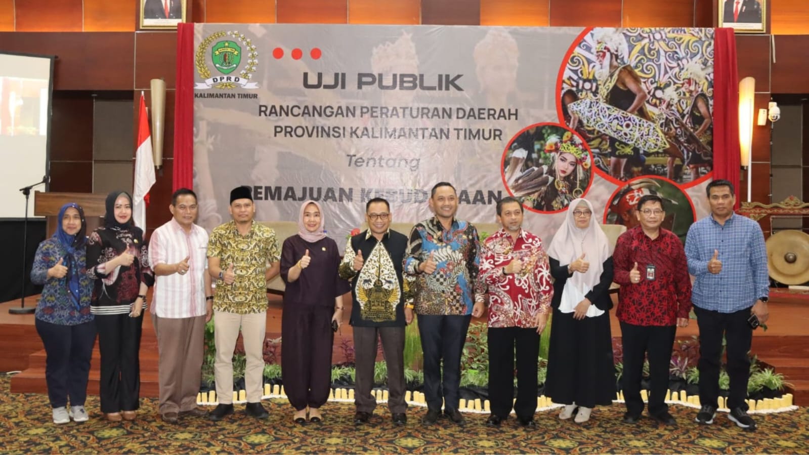 Panitia Khusus (Pansus) Rancangan Peraturan Daerah (Raperda) tentang Pemajuan Kebudayaan Provinsi Kalimantan Timur (Kaltim), menggelar uji publik di di Ballroom Hotel Blue Sky, Jalan Letjend Soeprapto, Balikpapan, Sabtu (12/11/2022). Sumber: IST