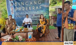 Acara Bincang Pariwisata dan Ekonomi Kreatif (Parekraf) dengan tema “Pulih, Maju dan Membangun Bersama Untuk Parekraf Kaltim Lebih Kuat dan Berkelanjutan”. (Foto: Lian)