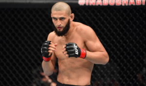 Foto : Khamzat Chimaev saat berlaga di UFC. Sumber Foto : Istimewa.