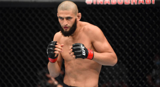 Foto : Khamzat Chimaev saat berlaga di UFC. Sumber Foto : Istimewa.