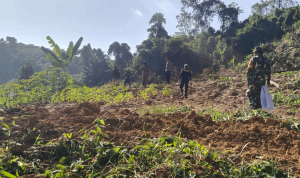 Foto : Kapolsek Batu Kajang Iptu Herwanto saat memantau kondisi hutan di Desa Batu Sopang.
Sumber : Polsek Batu Kajang.
