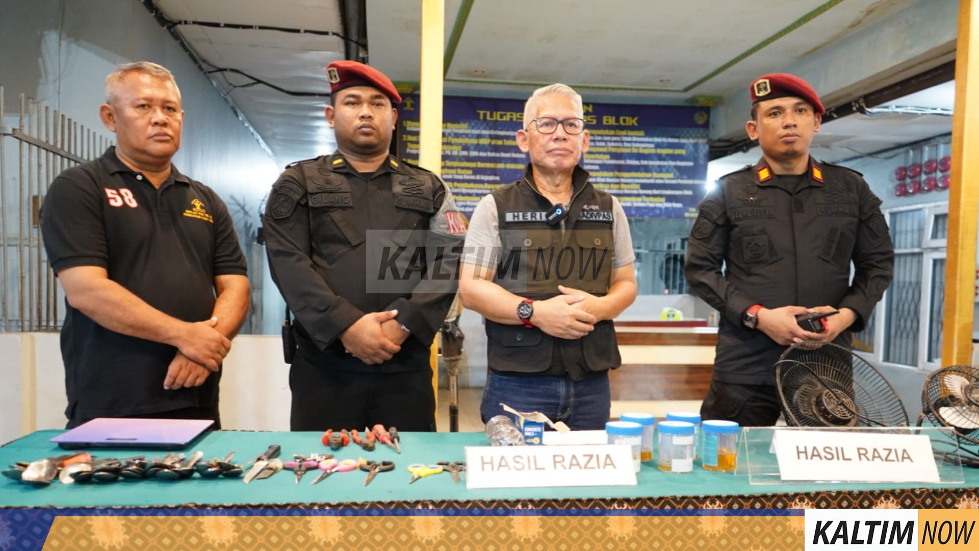 Gelar Razia Gabungan, Petugas dan Warga Binaan Rutan Samarinda Jalani Tes Urine