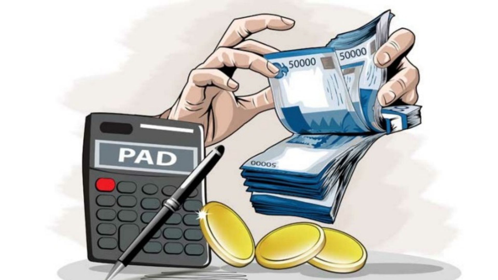 Ilustrasi. Uang dan PAD.