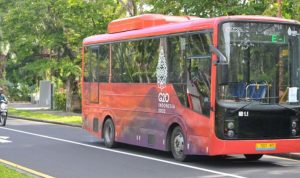 Bus listrik antarjemput delegasi G20. Istimewa.