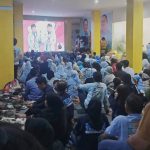 Ratusan Pendukung Rudy-Seno Antusias Ikuti Nobar Debat Pilgub Kaltim di Posko Pemenangan