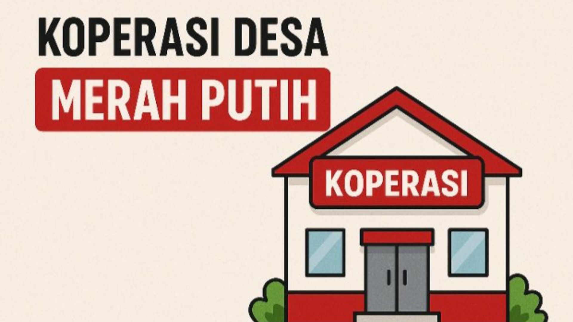 Ilustrasi koperasi merah putih. (Ist)
