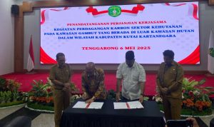 Pemkab Kukar dan PT TCI Teken Kerja Sama Perdagangan Karbon Berbasis Gambut