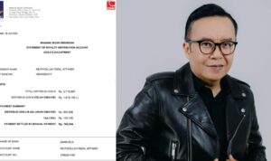Foto: Surat WAMI atas royalti ke Ari Lasso. Sumber: Ari Lasso. Foto: Surat WAMI atas royalti ke Ari Lasso. Sumber: Ari Lasso.