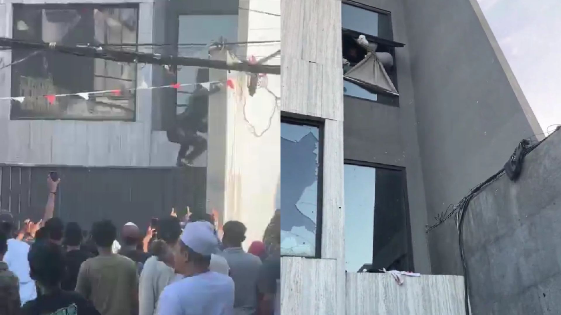 Foto: Rumah Anggota DPR Ahmad Sahroni Didatangi Massa, Barang Berharga Dijarah. Sumber: X.