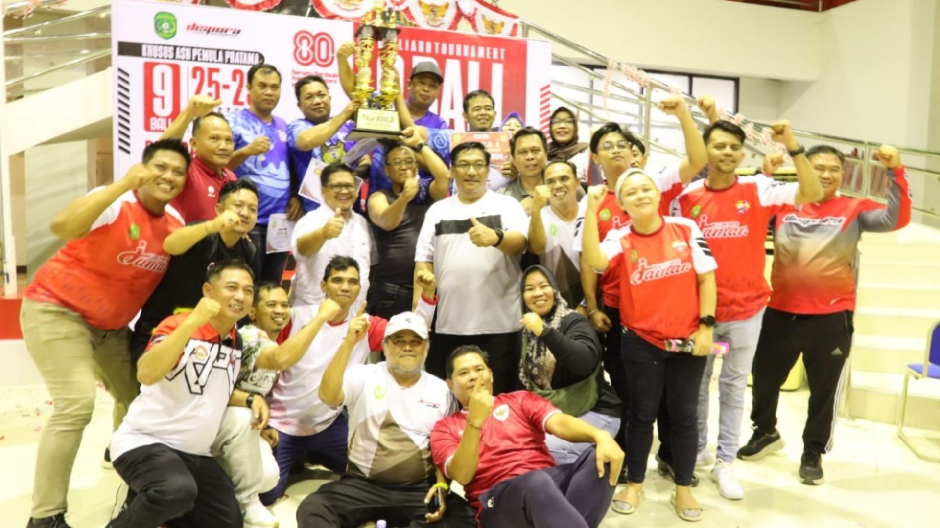 Dispora Kukar Unggul, Tutup Kejuaraan Bupati Cup 9 Ball Antar OPD 2025