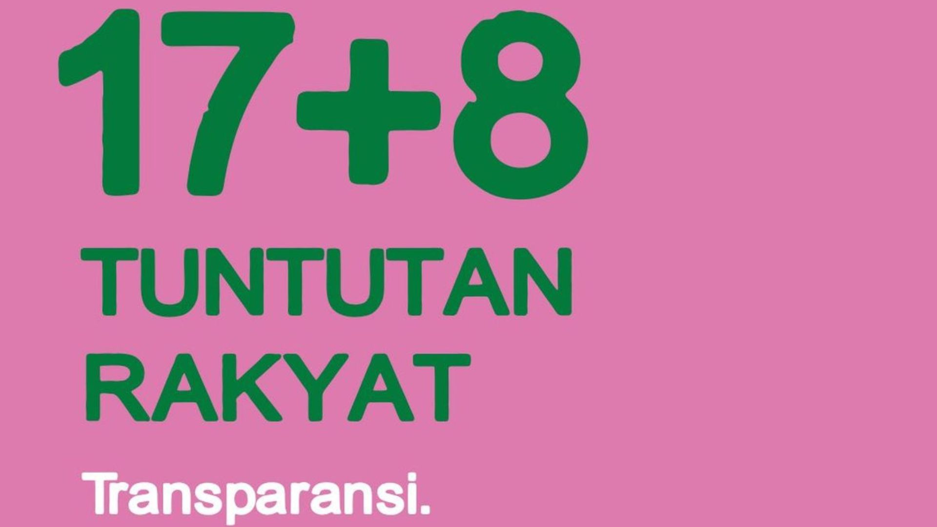 Foto: Poster 17+8 Tuntutan Rakyat. Sumber: Istimewa.