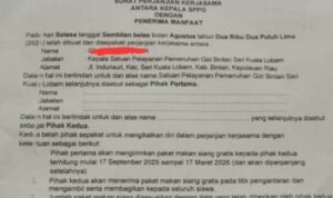 Foto: Surat Perjanjian SPPG dengan sekolah di Bintan Kepulauan Riau. Sumber: Istimewa. Foto: Surat Perjanjian SPPG dengan sekolah di Bintan Kepulauan Riau. Sumber: Istimewa.