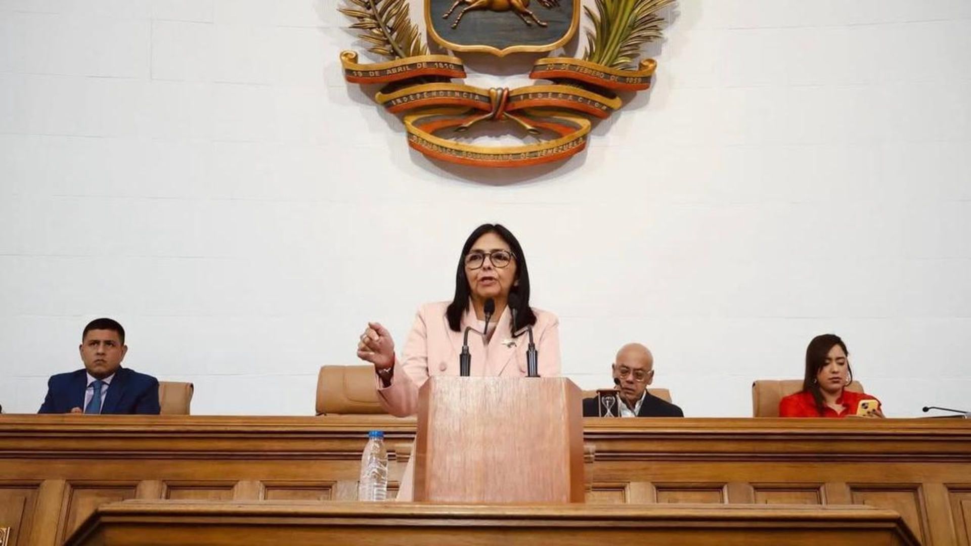 Foto: Wakil Presiden Venezuela Delcy Rodríguez. Sumber: Istimewa.